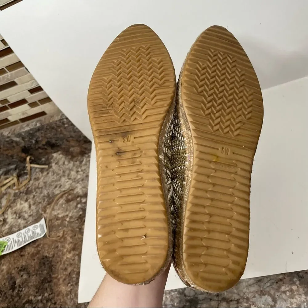 Stuart Weitzman Embroidered Espadrille Flats